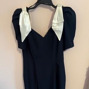 Vintage Basic Black Dress, Sweetheart Neckline, Size 16